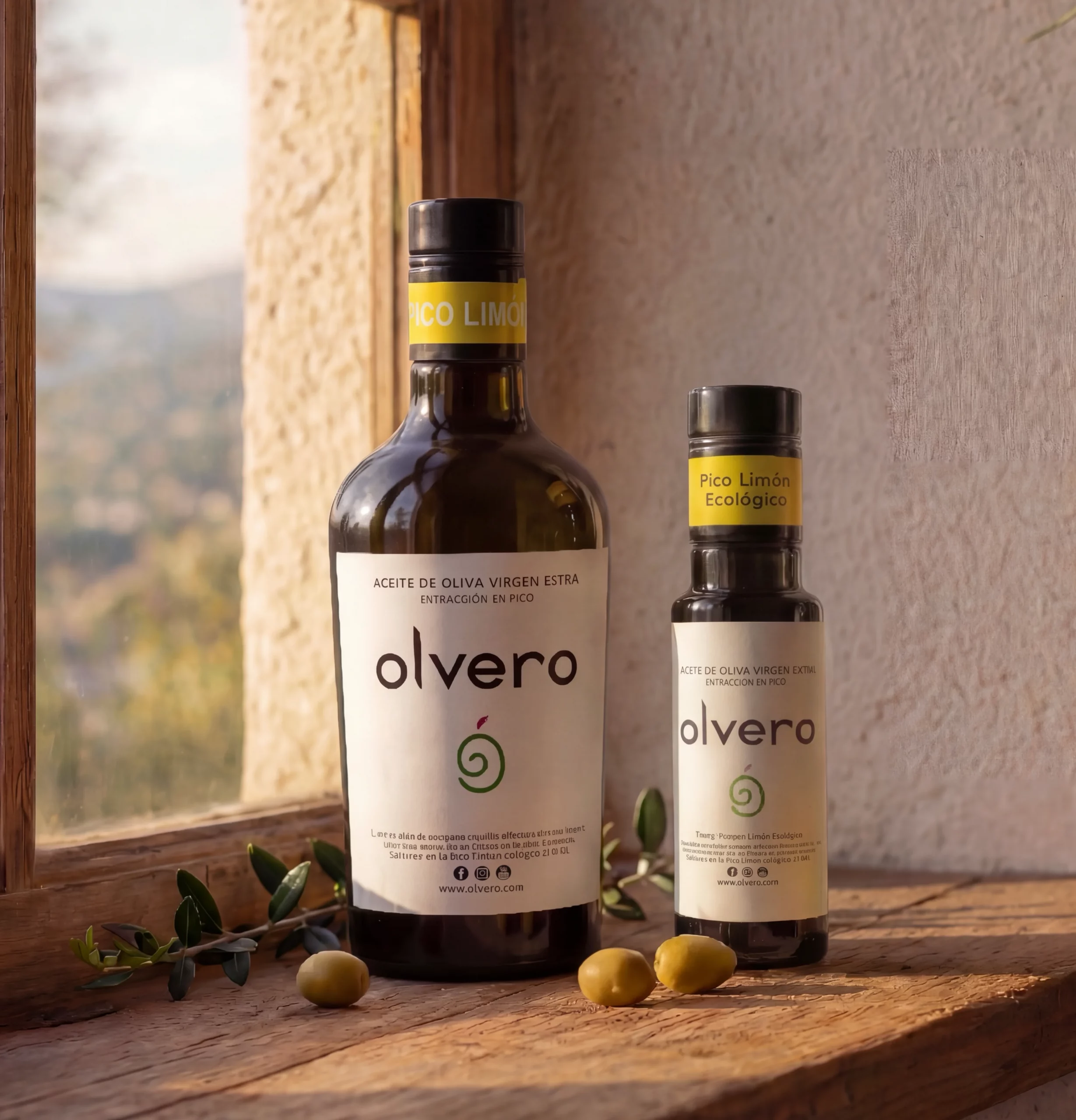 aceite de oliva virgen extra picolimón frutado intenso ecológico Olvero