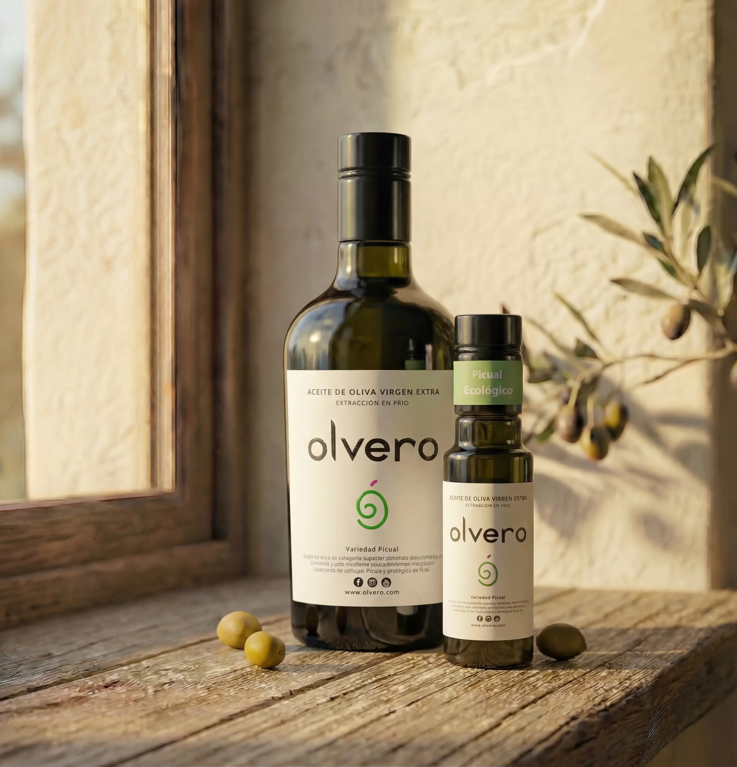 aceite de oliva virgen extra picual frutado intenso ecológico Olvero